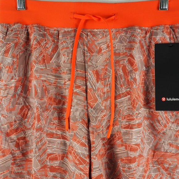 Lululemon Men's T.H.E. Short Linerless 7" Inseam Classic Stretch Orange Coral - Picture 3 of 16